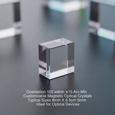 購入 方向 100 ±15 アーク以内 カスタマイズ可能な磁気光学結晶 一般的なサイズ 8mm X 8mm X 5mm 光学デバイスに最適 online manufacture